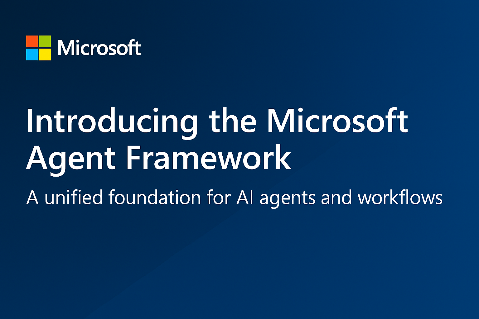 Microsoft Agent Framework 소개